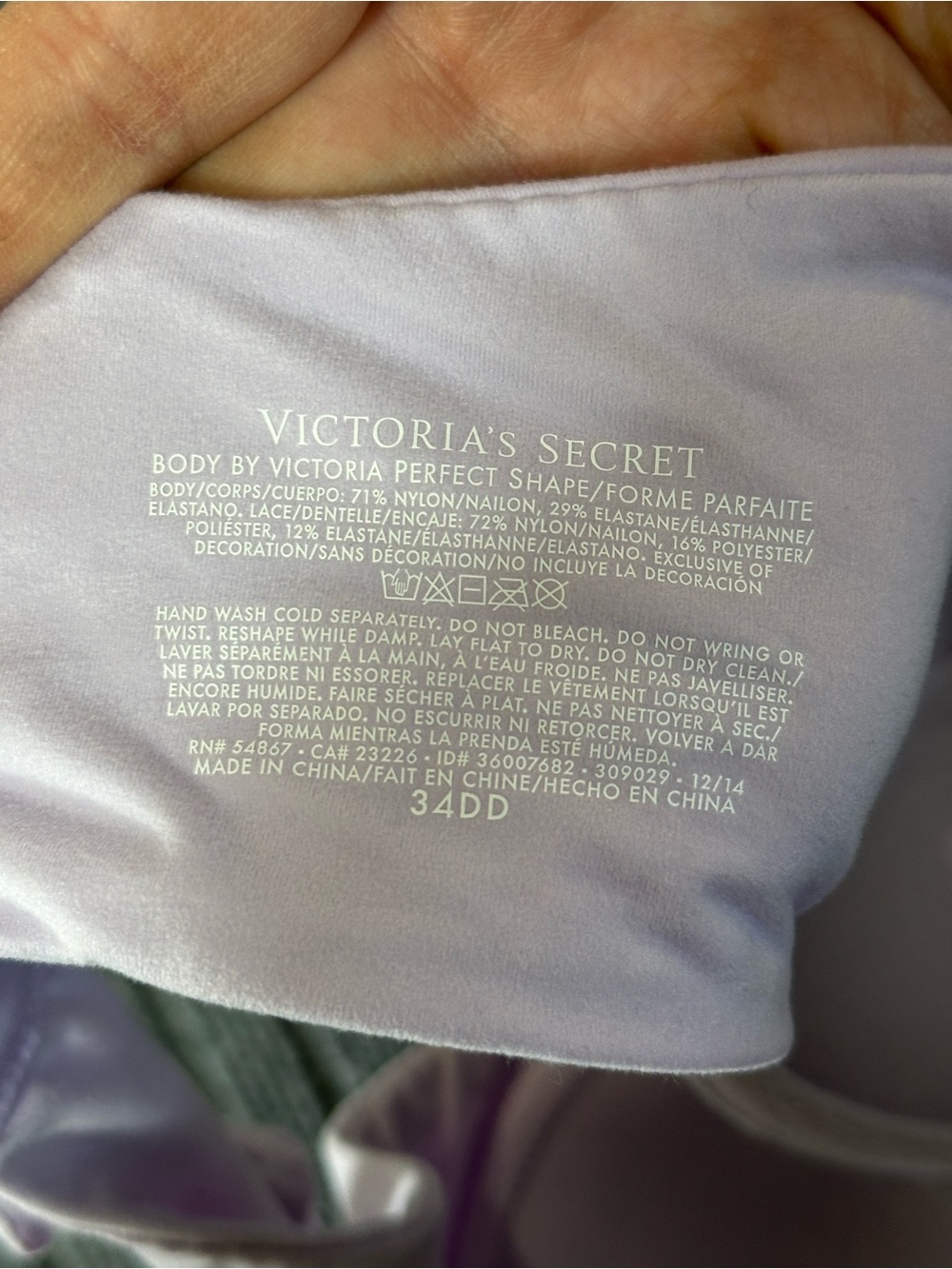 Victoria Secret Perfect Shape Bra 34DD - Picture 3 of 5